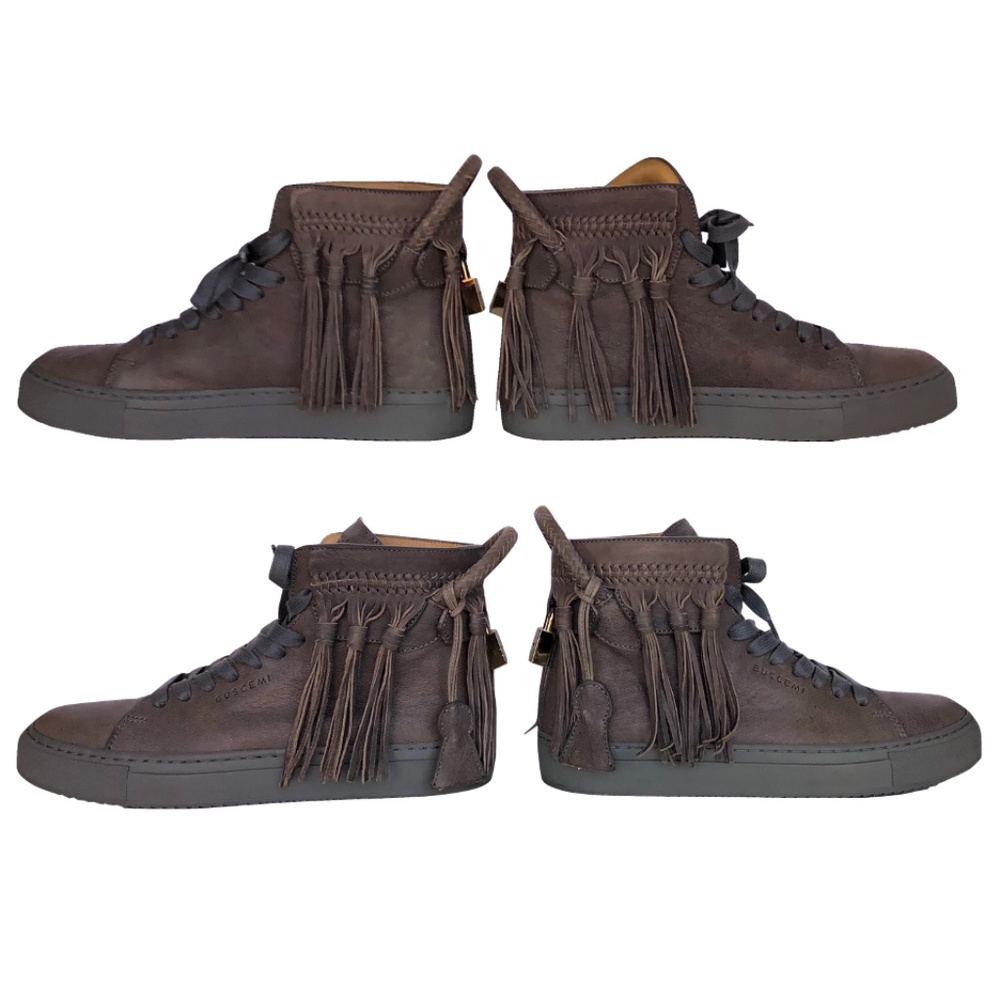 Buscemi 125mm Leather Fringe Sneakers - Picture 7 of 16